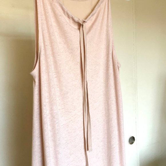 Soft Joie Cream Pink Suede + Jersey High Low Dress - Picture 3 of 5